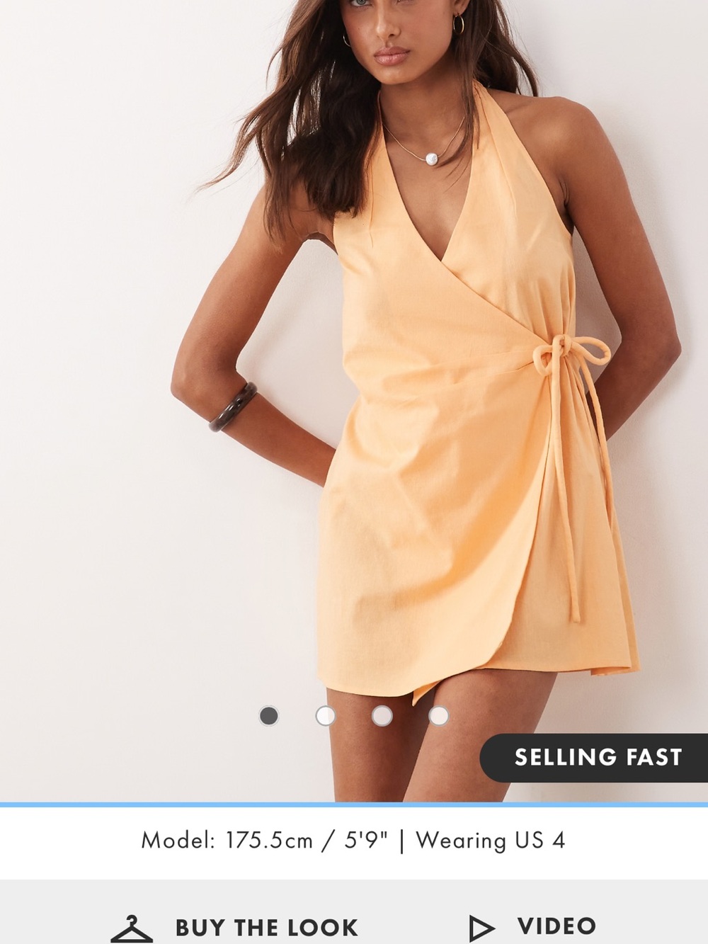 ASOS Beige Halter Mini Dress - Picture 4 of 4